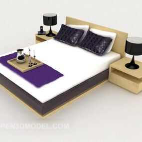 Nowoczesny model podwójnego łóżka biznesowego 3D