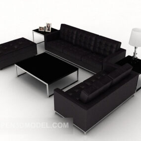 Conjuntos de sofás simples de negocios modernos modelo 3d