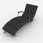 Nowoczesne krzesło wypoczynkowe w kolorze czarnym