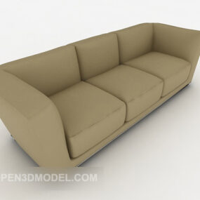 Model 3d Reka Bentuk Sofa Berbilang Tempat Duduk Kasual Moden