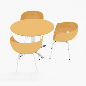 Modern Casual Table Chair Furniture 3d model