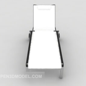 Modern Casual White Lounge Chair 3d model