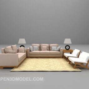 Moderní kombinovaná pohovka kobercový nábytek 3D model