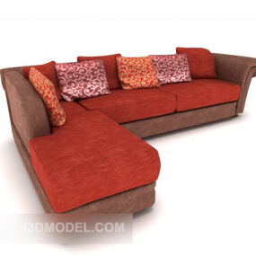Modern Common Simple Sofa 3d model