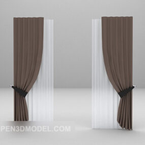 Modern Decorative Curtains 3d model