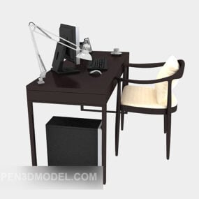 Modello 3d del computer da scrivania moderno