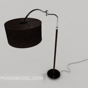 Modern Floor Lamp Black Shade 3d model