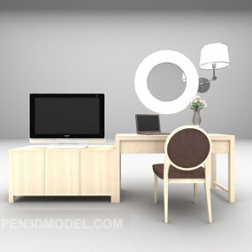Modern Desk Console Table Furniture 3d model