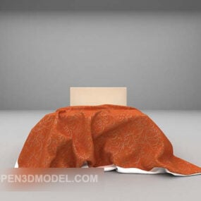 Moderní červená manželská postel Full Furniture 3D model