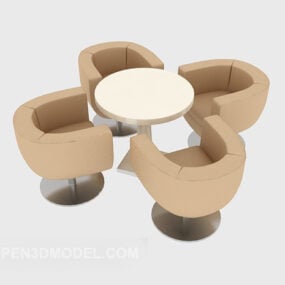 כיסא שולחן בידור מודרני דגם תלת מימד