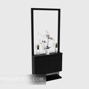 Modern Entrance Cabinet With Vase Decor 3d model