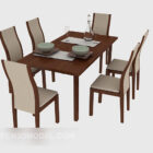 Modern Family Solid Wood Dining Table Chair