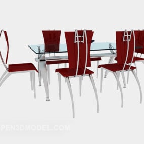 Chaise de table à manger de mode moderne modèle 3D