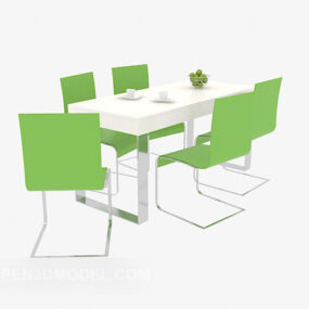 Moderna fräscha matstolar bordsmöbler 3d-modell