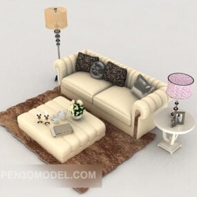 Modern Fresh Double Sofa 3d model