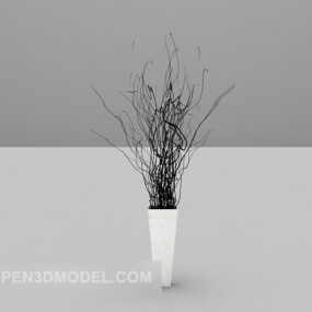 现代白色家具装饰3d模型