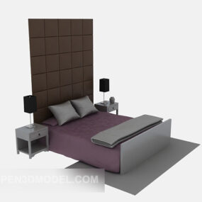 モダンな家具ベッドフルセット3Dモデル