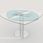 आधुनिक ओवल ग्लास कॉफी टेबल