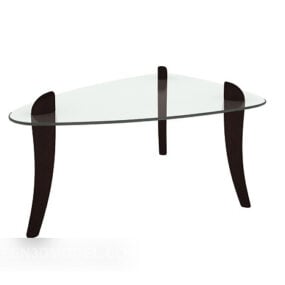مدل سه بعدی میز قهوه شیشه ای طرح مدرن