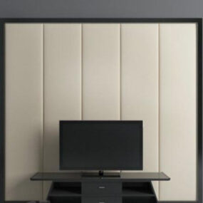 Modern Grey Tv Wall 3d model