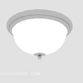 Modern Grey Round Ceiling Lamp 3d model