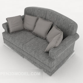 Canapé multijoueur moderne Grey Line modèle 3D
