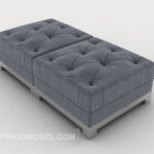 3д модель современного серого дивана-скамьи
