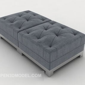Modern Grey Sofa Bench 3d model