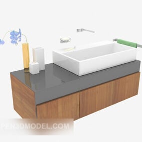 3д модель современного стола для мытья рук