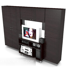 Mueble de pared para TV para el hogar moderno modelo 3d