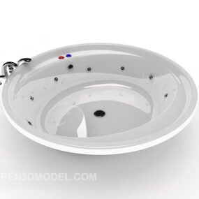 Abat-jour rond en acrylique pour baignoire de salle de bain modèle 3D