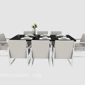 现代家居餐桌3d模型