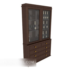 Modern Home Display Cabinet 3d model