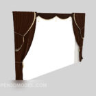 Modern home fabric curtain3d model