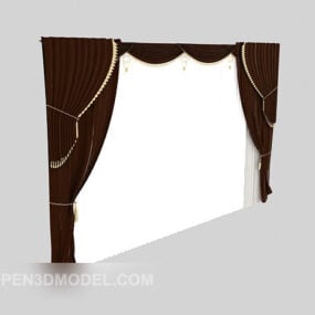 Modern Home Fabric Curtain 3d model