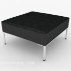 Modern Home Leather Stool Black Leather