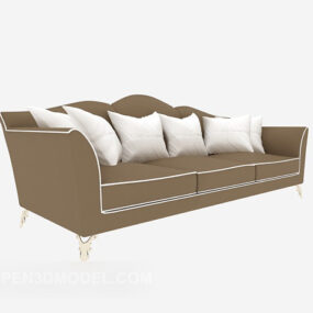 Modernes Mehrsitzer-Sofa für Zuhause, 3D-Modell