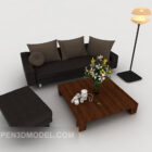 Nowoczesna domowa prosta szara kombinacja sof
