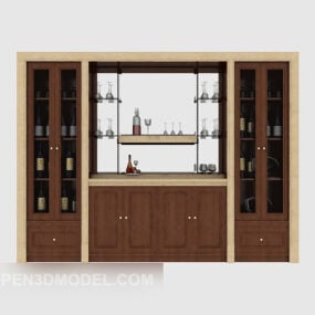 Modern Home Wine Cabinet 3d model
