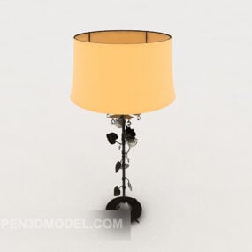 Modern Home Yellow Shade Table Lamp 3d model