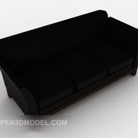 Modern Leather Simple Multiplayer Sofa 3d model