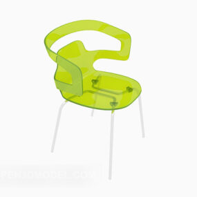 Nowoczesne relaksujące plastikowe krzesło Model 3D