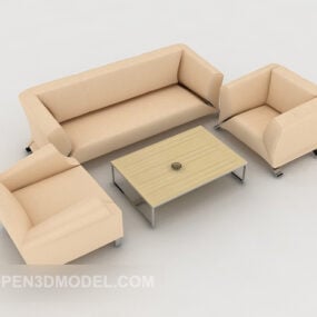 Canapé moderne de couleur claire modèle 3D