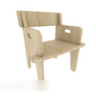 Modern log home chair 3d model