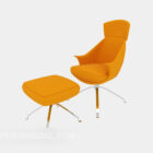 Moderne lounge stol skammel 3d model
