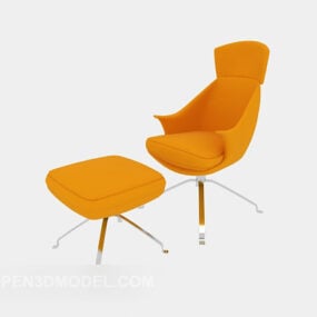 Moderne Lounge Chair Taburet 3d model