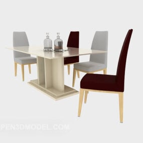 Apartment Dinning Table And Chair 3d model