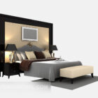 Muebles de cama doble de lujo moderno
