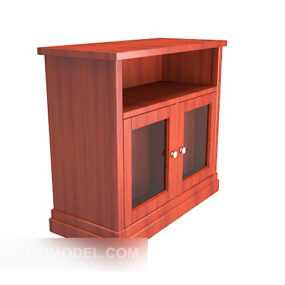 Modern Mahogany Side Cabinet 3d model