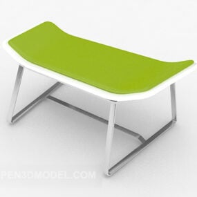 Modern Minimalist Bench Green 3d model